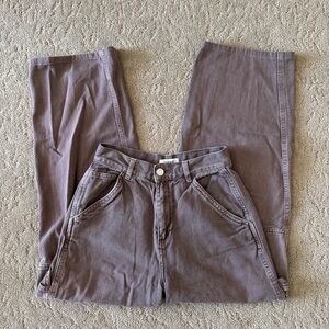 Garage Brown Cargo Pants Relaxed Fit